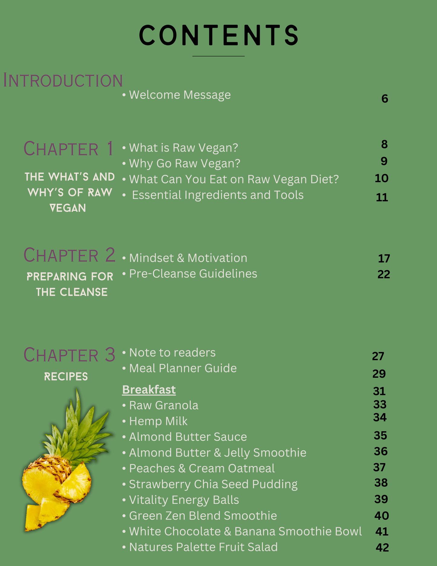 Recipe E-Book, The Raw Vegan Detox Blueprint