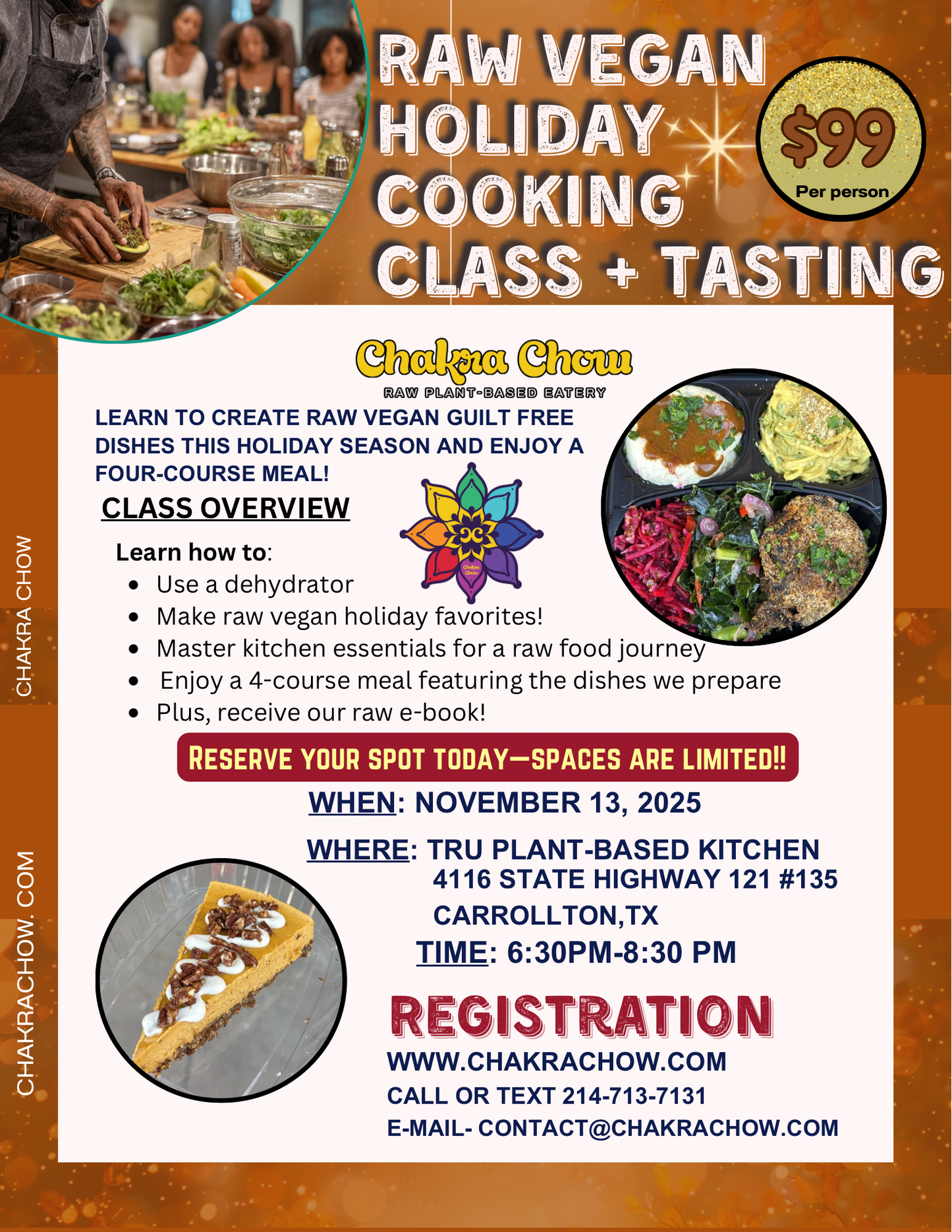 Raw Cooking Class November, 13